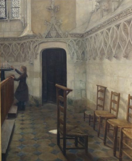 ASM194-chapelle- Saint-Esprit-intérieur Albert Siffait de Moncourt, Coin d'église, chapelle du Saint-Esprit à Rue, huile sur toile, XIXe siècle
©Ville d'Abbeville, Musée Boucher-de-Perthes (toile datée de 1889 - rare tableau daté - Dimension 162 x 130. Don de l'auteur au musée Boucher de Perthes en 1896. Réf. Catalogue ASM294.