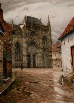 asm029p_saintesprit La chapelle du Saint-Esprit (1). Huile sur bois. Dimension en cm : 92 x 72,8. Réf. catalogue : ASM029. Coll. part.